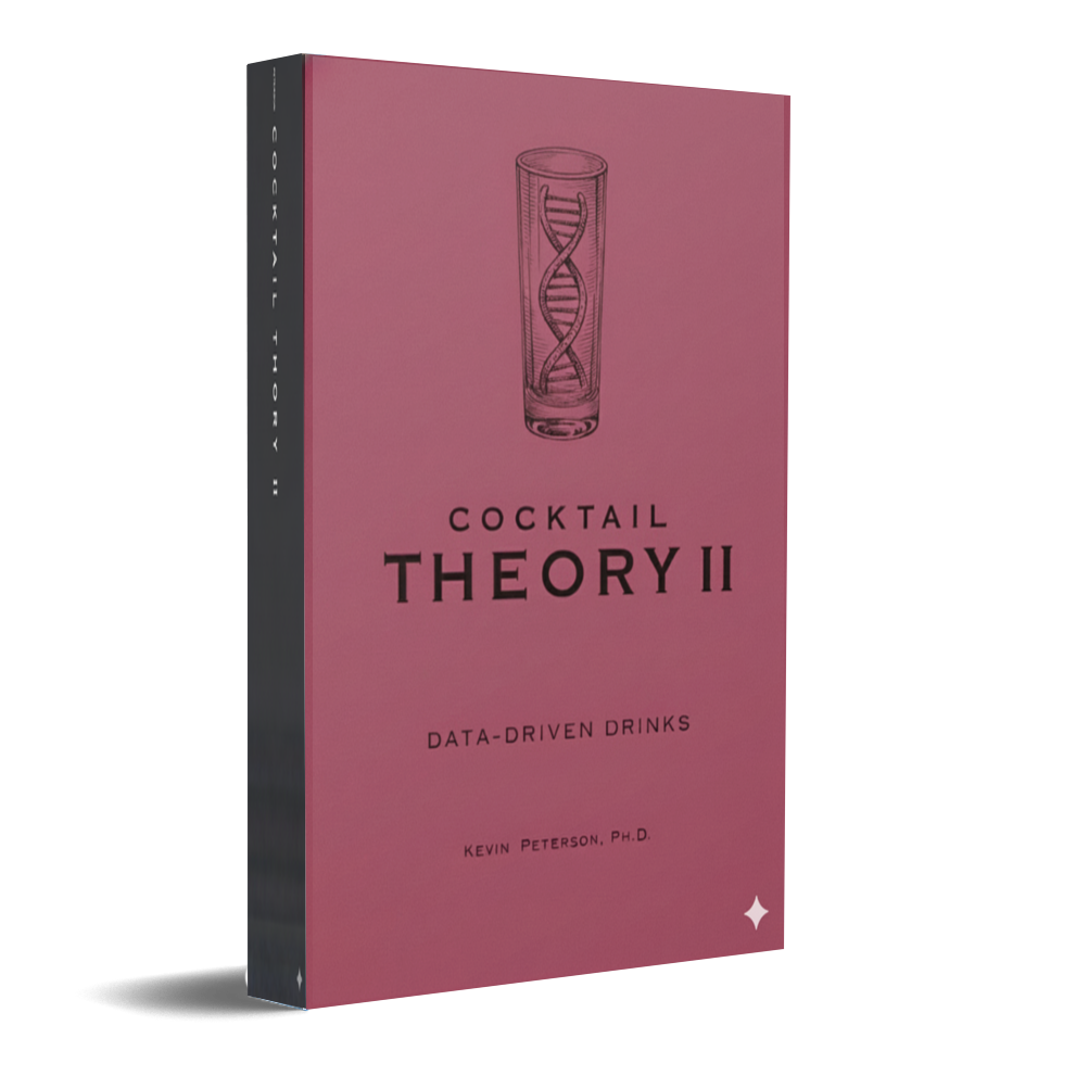 book cover with the name of the book and an illustration of a collins glass with a double helix inside